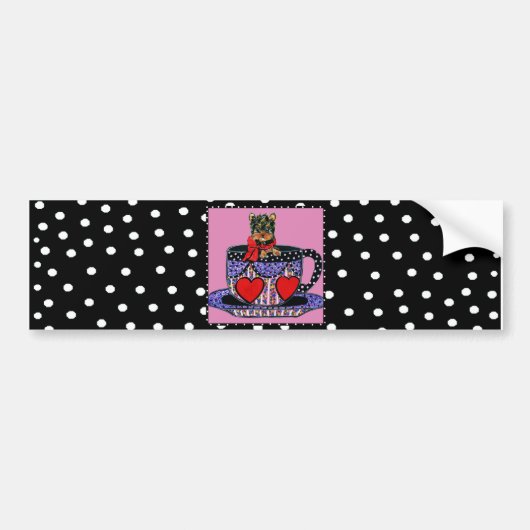 Yorkie Poo Bumpersticker (Voorkant)