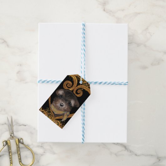 Yorkie Poo Cadeaulabel (Met Touw)