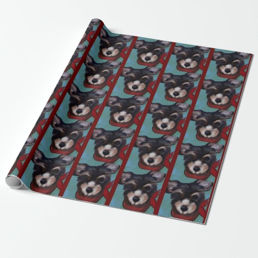 Yorkie Poo Cadeaupapier (Uitgerold)