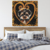 Yorkie Poo Canvas Afdruk (Insitu (Slaapkamer))