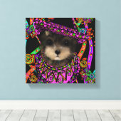 Yorkie Poo Canvas Afdruk (Insitu (Houten vloer))