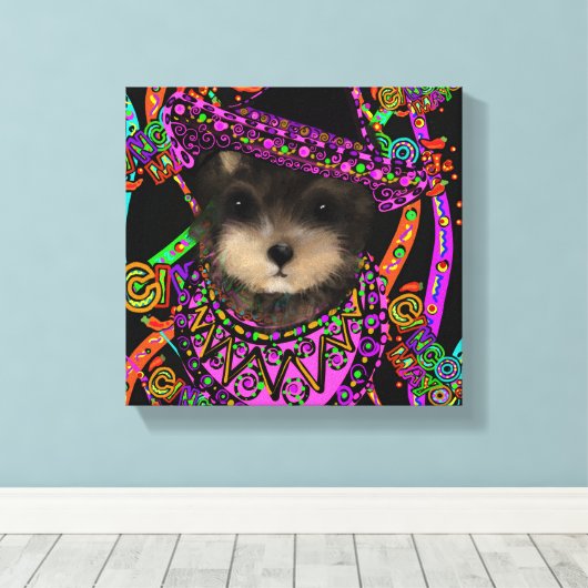 Yorkie Poo Canvas Afdruk (Insitu (Houten vloer))