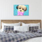 Yorkie Poo Canvas Afdruk (Insitu (Slaapkamer))