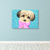 Yorkie Poo Canvas Afdruk (Insitu (Houten vloer))