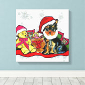 YORKIE POO CANVAS AFDRUK (Insitu (Houten vloer))