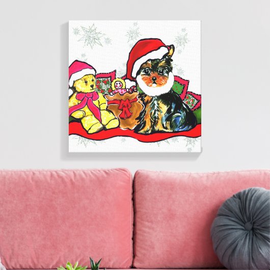 YORKIE POO CANVAS AFDRUK (Insitu (Woonkamer))