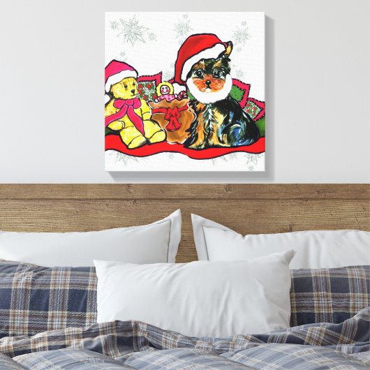 YORKIE POO CANVAS AFDRUK (Insitu (Slaapkamer))