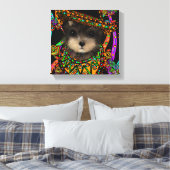 Yorkie Poo Canvas Afdruk (Insitu (Slaapkamer))