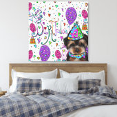 Yorkie Poo Canvas Afdruk (Insitu (Slaapkamer))