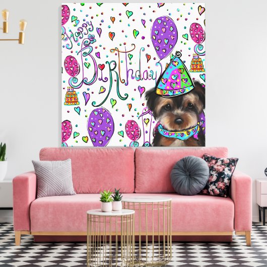 Yorkie Poo Canvas Afdruk (Insitu (Woonkamer))