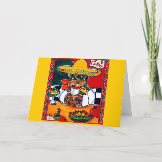 Yorkie Poo Cinco de Mayo Kaart (Voorkant)