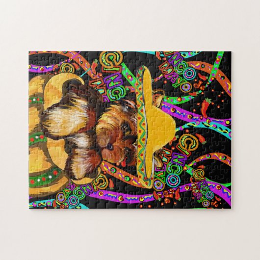 YORKIE POO - CINCO DE MAYO LEGPUZZEL (Horizontaal)