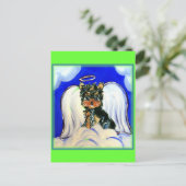 Yorkie Poo Engel Briefkaart (Staand voorkant)