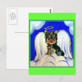 Yorkie Poo Engel Briefkaart (Voorkant / Achterkant)