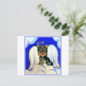 Yorkie Poo Engel Briefkaart (Staand voorkant)