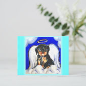 Yorkie Poo Engel Briefkaart (Staand voorkant)
