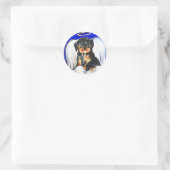 Yorkie Poo Engel Ronde Sticker (Tas)