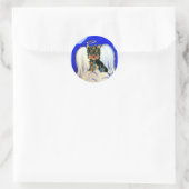 Yorkie Poo Engel Ronde Sticker (Tas)