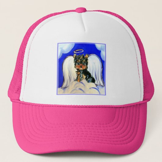 Yorkie Poo Engel Trucker Pet (Voorkant)