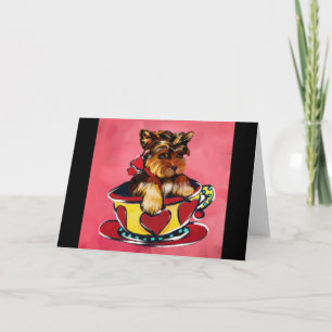 Yorkie Poo Feestdagen Kaart