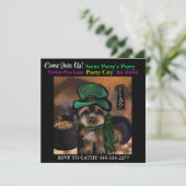 Yorkie Poo Feestje Kaart (Staand voorkant)