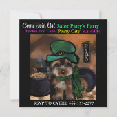Yorkie Poo Feestje Kaart (Voorkant)