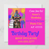 Yorkie Poo Feestje  Kaart (Voorkant)