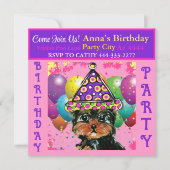 Yorkie Poo Feestje  Kaart (Voorkant)