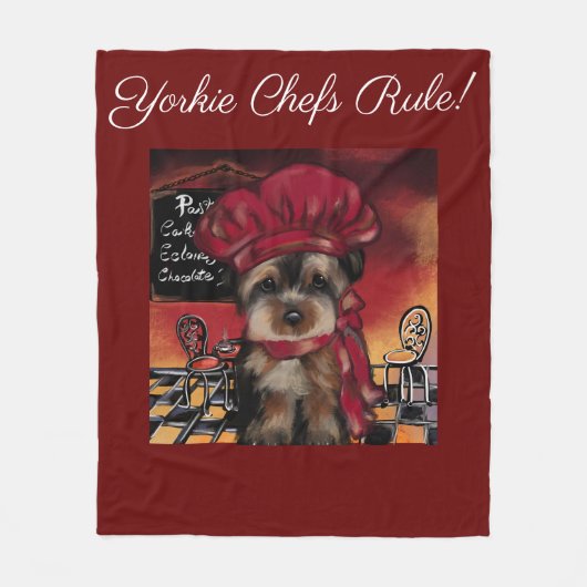 YORKIE POO FLEECE DEKEN (Voorkant)