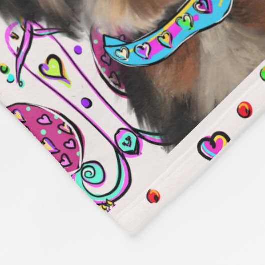 Yorkie Poo Fleece Deken (Hoek)