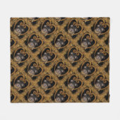 Yorkie Poo Fleece Deken (Voorkant (Horizontaal))
