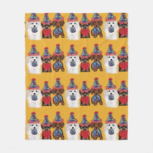 Yorkie Poo Fleece Deken (Voorkant)