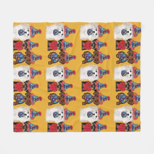 Yorkie Poo Fleece Deken (Voorkant (Horizontaal))