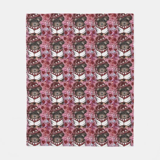 Yorkie Poo Fleece Deken (Voorkant)
