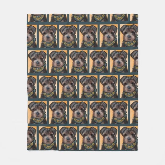 YORKIE POO FLEECE DEKEN (Voorkant)