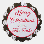 Yorkie Poo Gift Label Ornament Kaart (Achterkant)