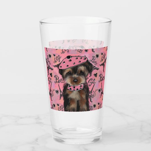 YORKIE POO GLAS (Achterkant)