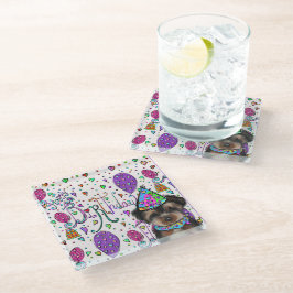 Yorkie Poo Glazen Onderzetter