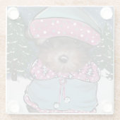 Yorkie Poo Glazen Onderzetter (Achterkant)