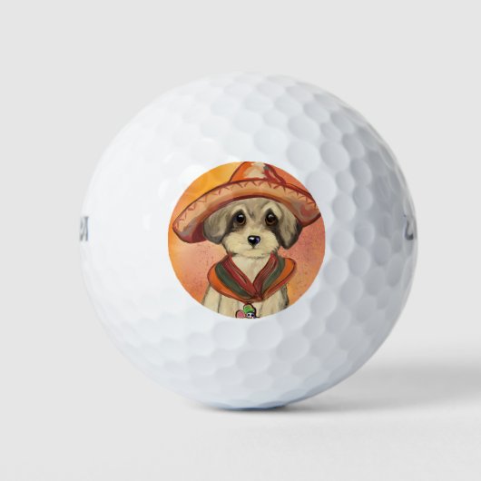 Yorkie Poo Golfballen (Voorkant)