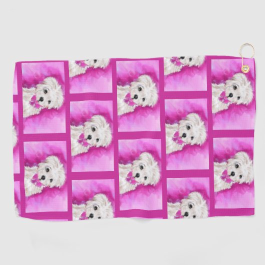 YORKIE POO GOLFHANDDOEK (Horizontaal)