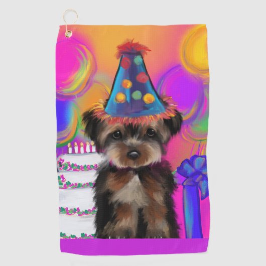 YORKIE POO            GOLFHANDDOEK (Voorkant)