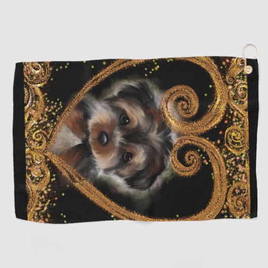 Yorkie Poo Golfhanddoek (Horizontaal)