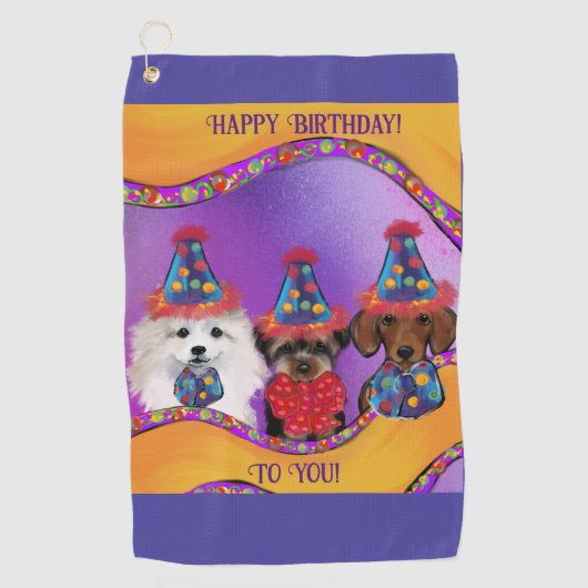 Yorkie Poo  Golfhanddoek (Voorkant)