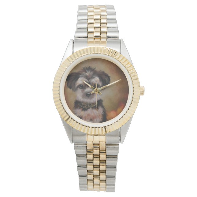 Yorkie Poo Horloge (Voorkant)