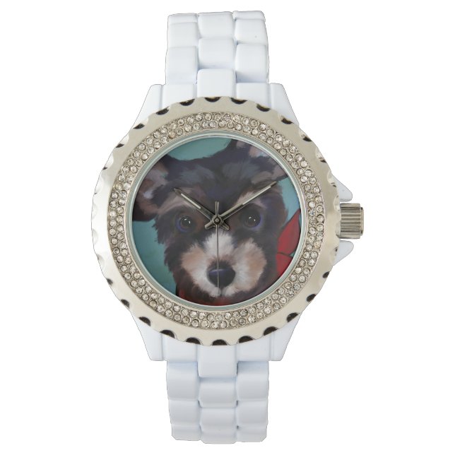 Yorkie Poo          Horloge (Voorkant)