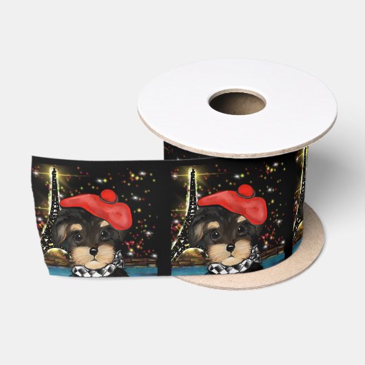 YORKIE POO IN PARIS SATIJNEN LINT (Spoel)