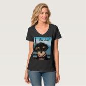 YORKIE POO IN PARIS T-SHIRT (Voorkant volledig)