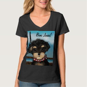 YORKIE POO IN PARIS T-SHIRT