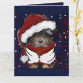 Yorkie Poo Kaart (Gele Bloem)